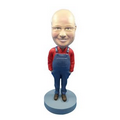 Stock Body Casual Man With Overalls Male Bobblehead